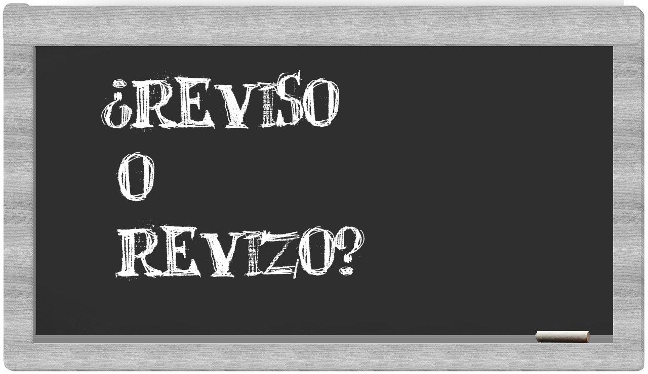 Reviso O Revizo